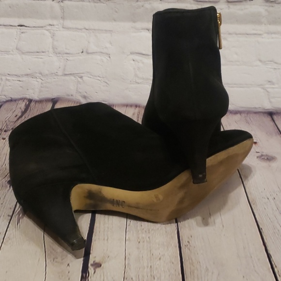 I.N.C BOOTIES HEELS BLACK - Picture 5 of 7